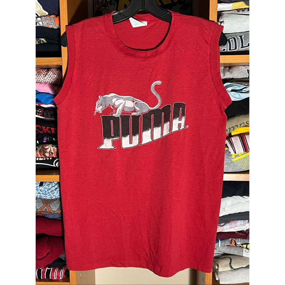Vintage 80s Puma Men’s Single Stitch Tank Top